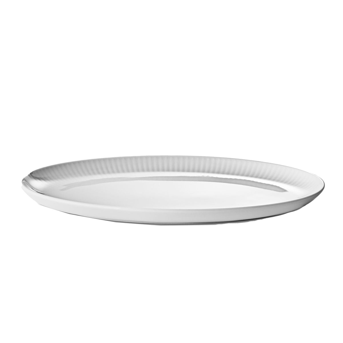 Hvidt ovalt Eva Trio Legio Nova serveringsfad på 27 x 18 cm