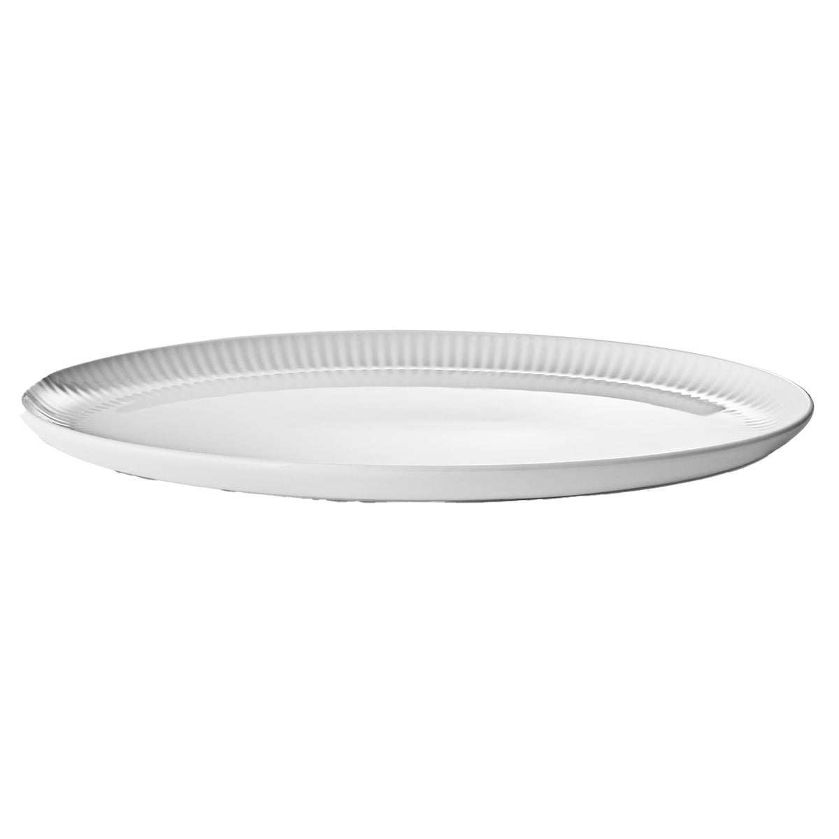 Hvidt ovalt Eva Trio Legio Nova serveringsfad, 32 × 21 cm