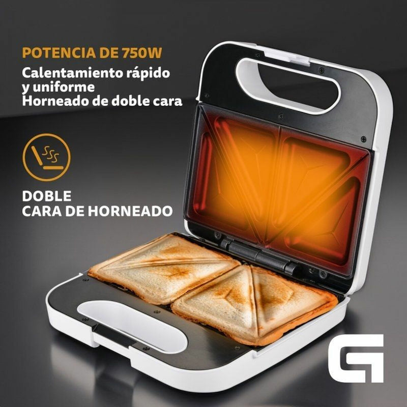 Sandwich Maker Grunkel SAN-CC BL Hvid 750 W