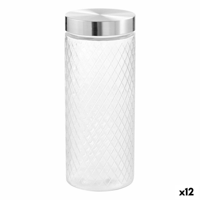 Opbevaringsglas / beholder Anna Anna Glas Stål 2,2 L (12 enheder)