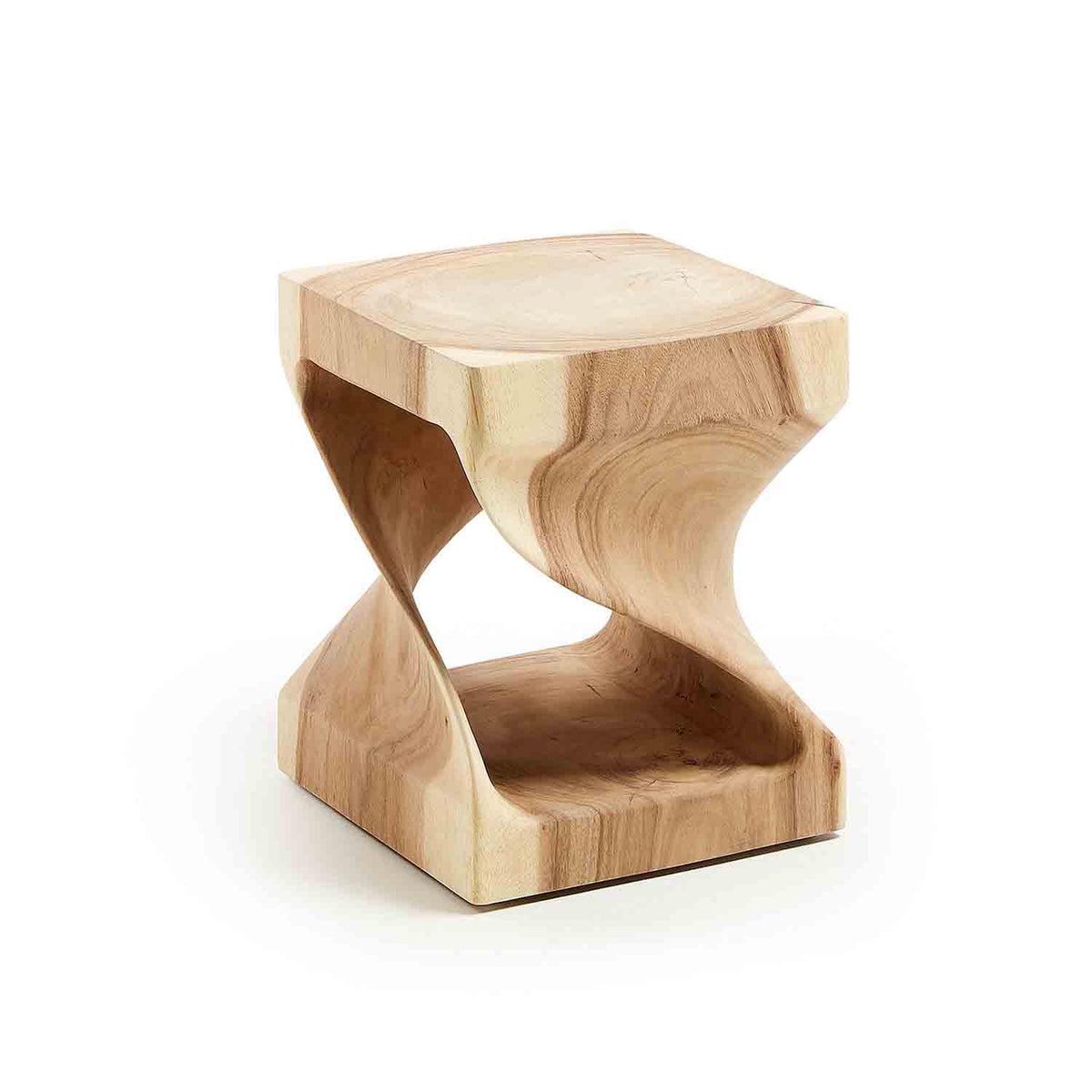 Kave Home Hakon kvadratisk sidebord i natur mungurtræ