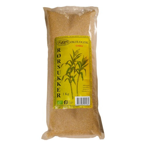 Pakke med Søbogaard økologisk golden rørsukker, 1 kg