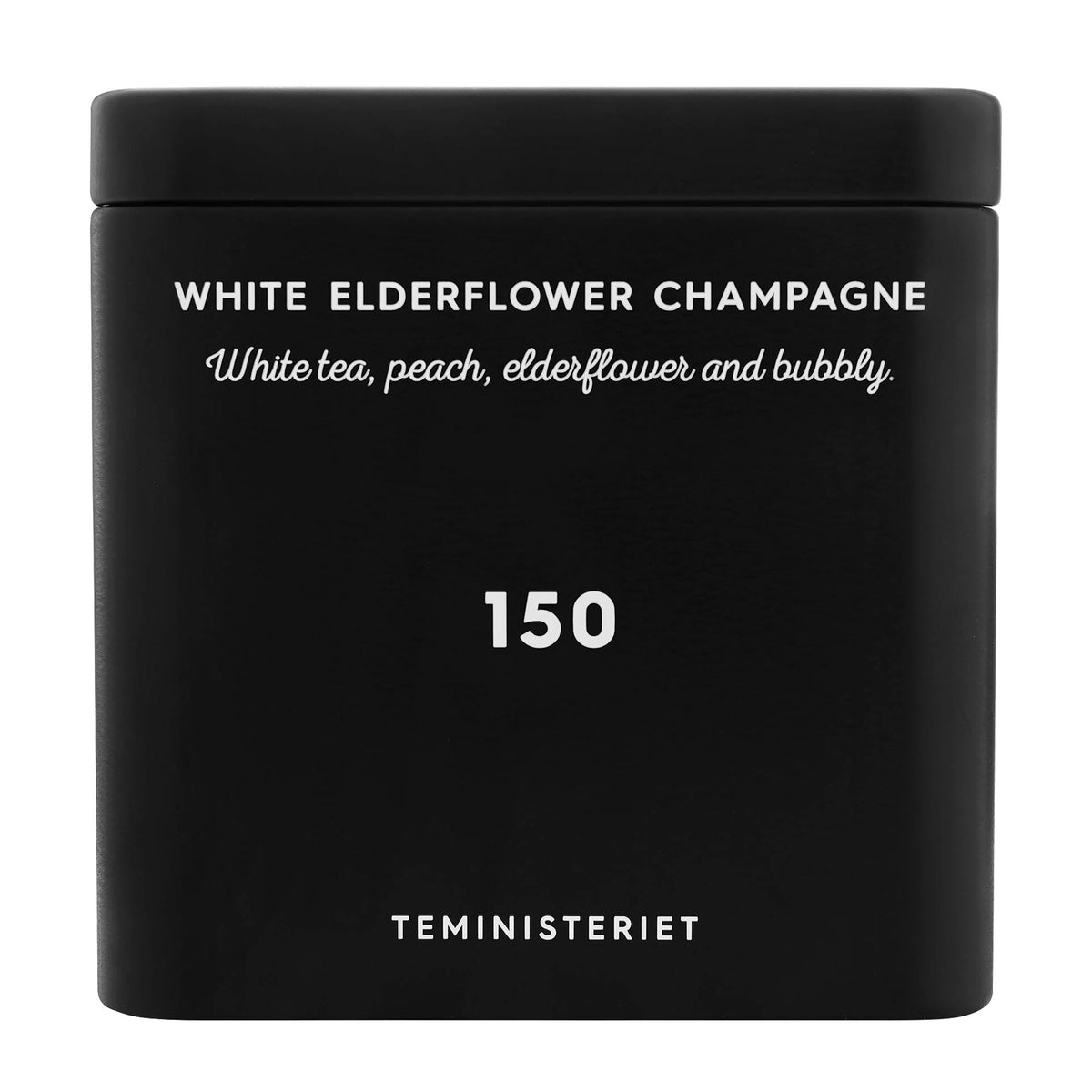Teministeriet White Elderflower Champagne, hvid te med fersken og hyldeblomst, 50 g
