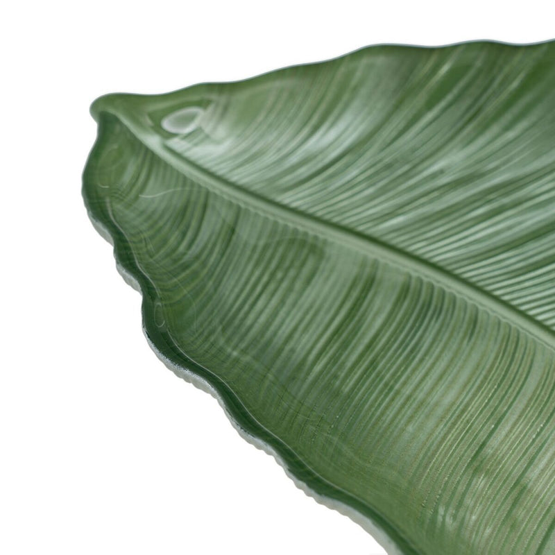 Bakke Grøn Blad af en plante 31 x 18 cm