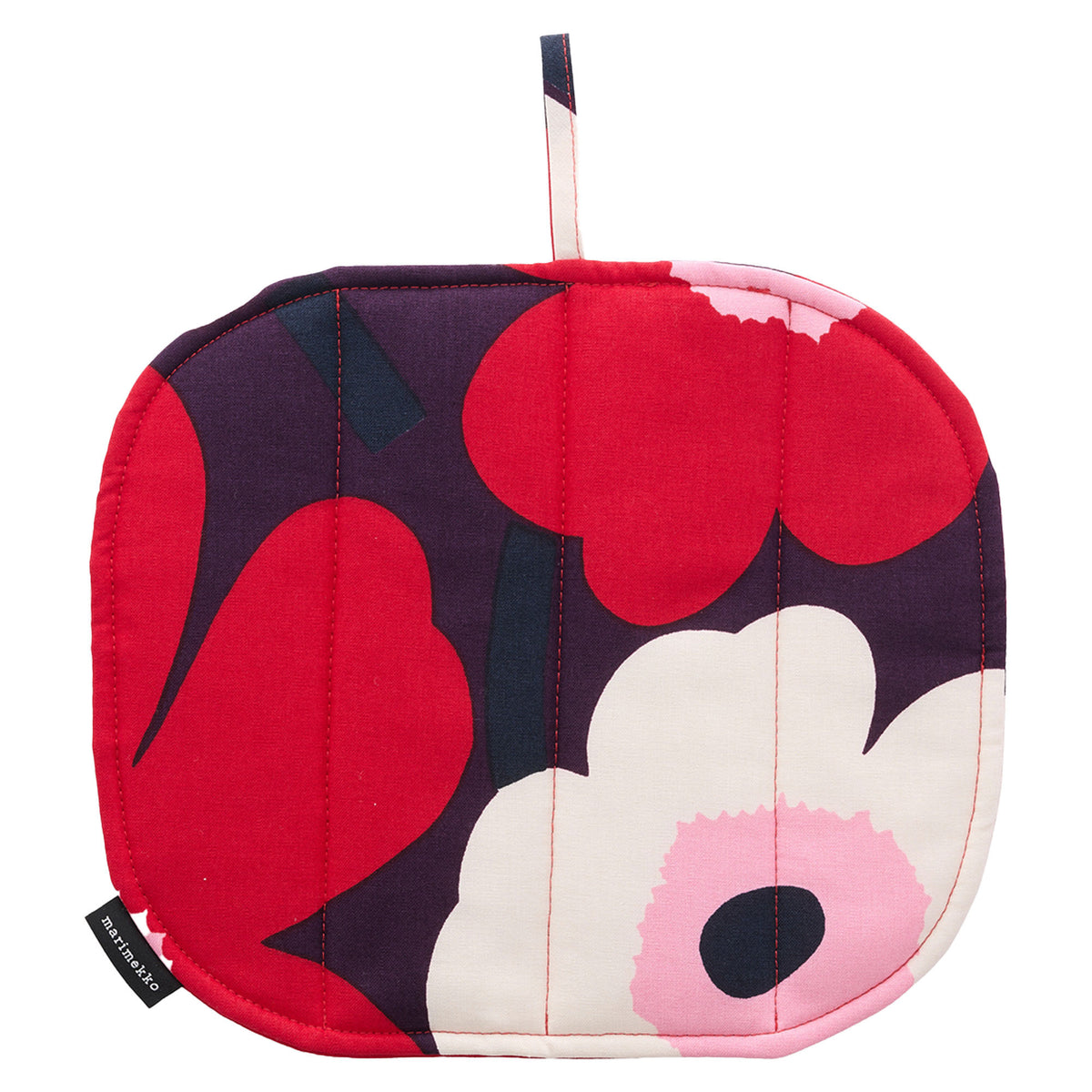 Marimekko Pieni Unikko grydelap i farven rose med mønster