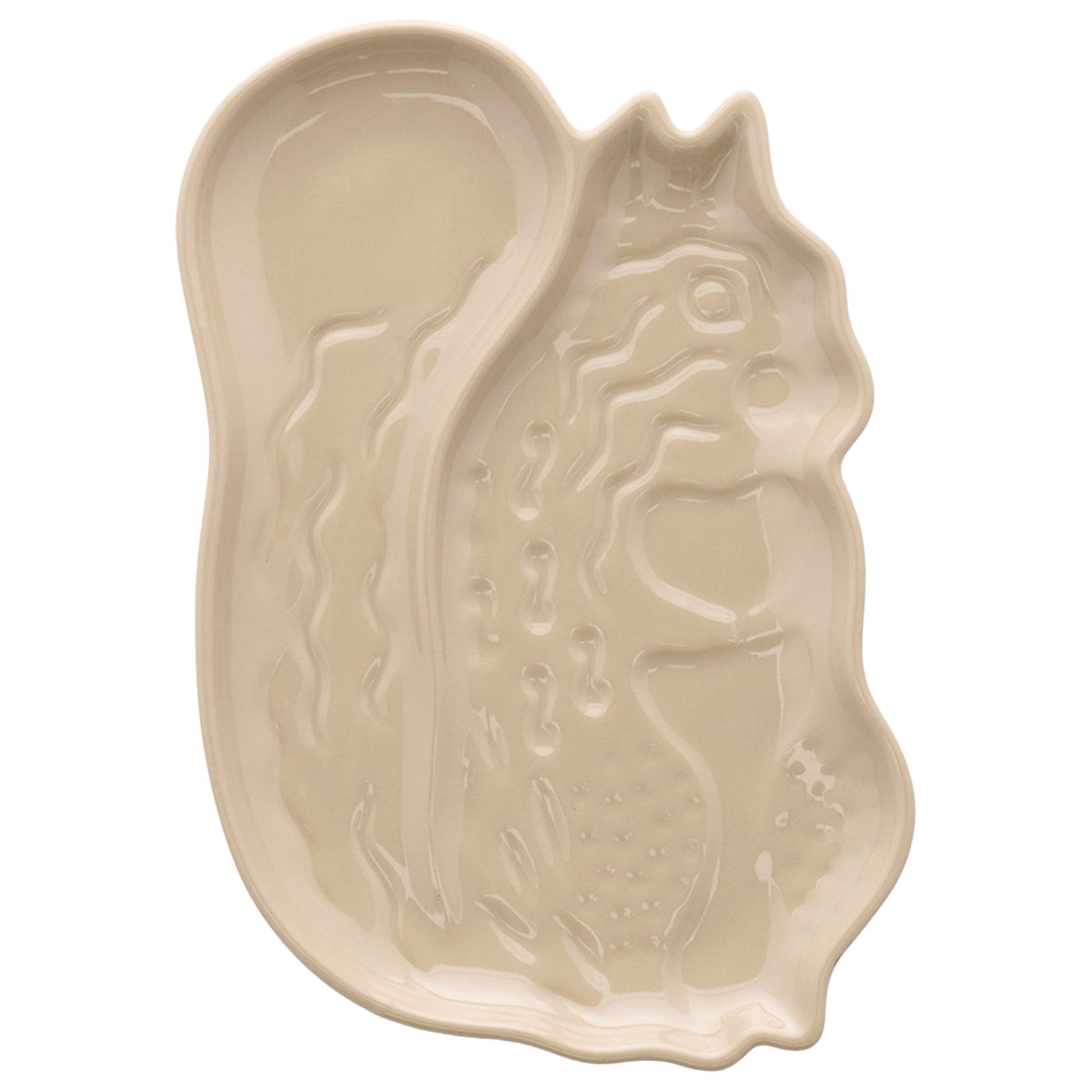 Beige Marimekko Kurre serveringsfad på 22 cm til småretter, snacks og kage