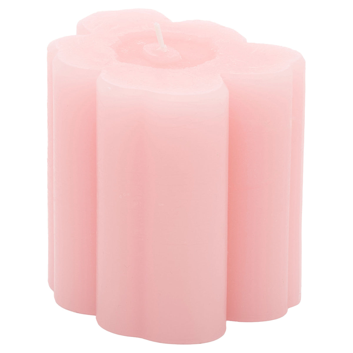 Rosa håndstøbt Marimekko Unikko lys, 9 cm
