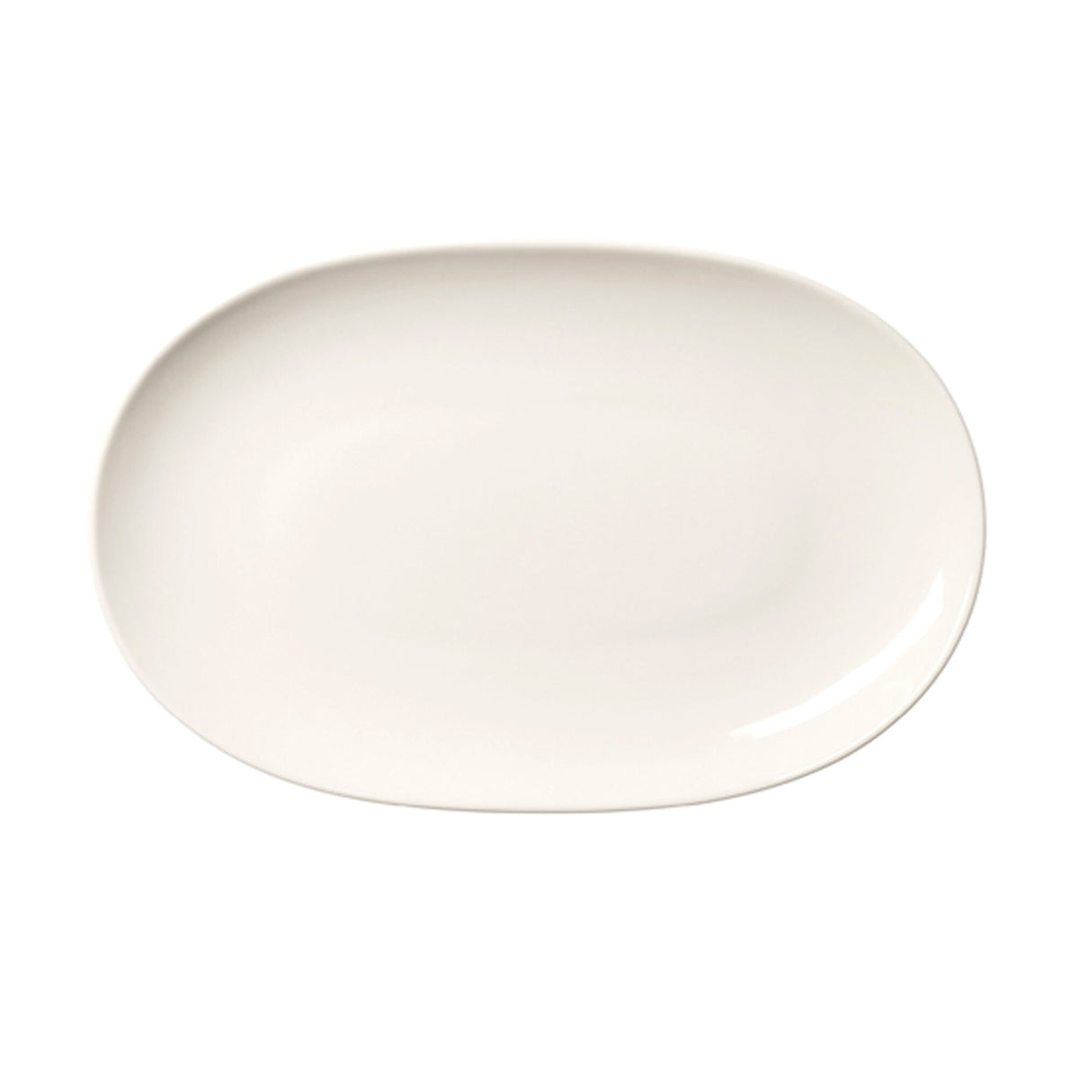 Hvid oval Arabia 24h tallerken og serveringsfad, 28 cm lang