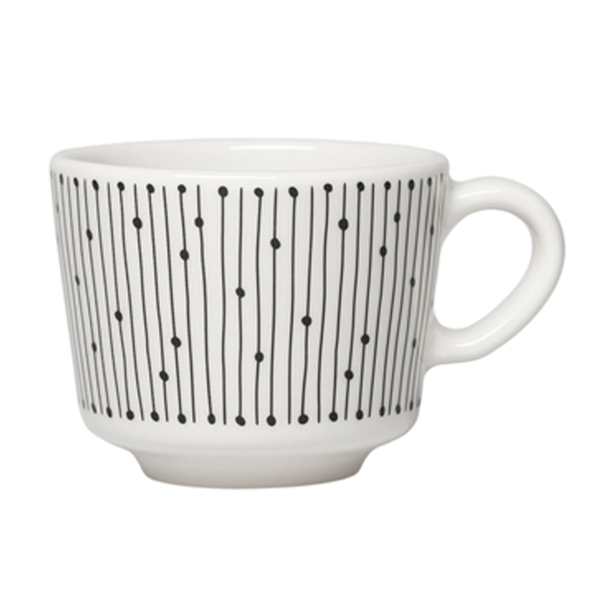 Arabia Mainio espressokop i hvidt porcelæn, sarastus/hvid