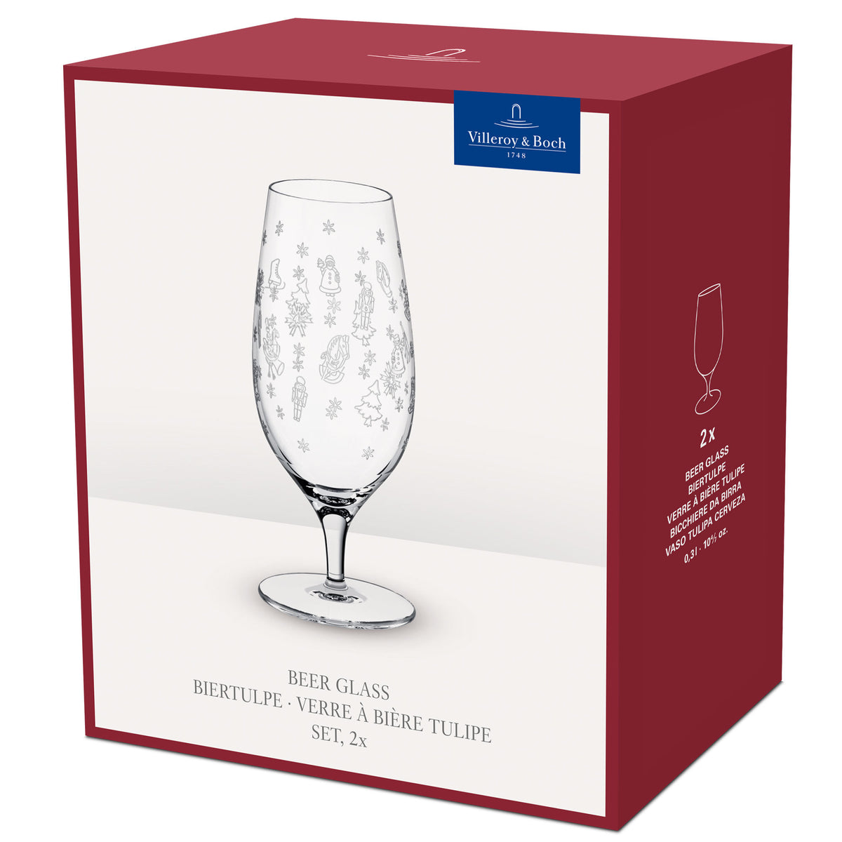 To Villeroy & Boch Toy's Delight ølglas på 30 cl fra julekollektionen