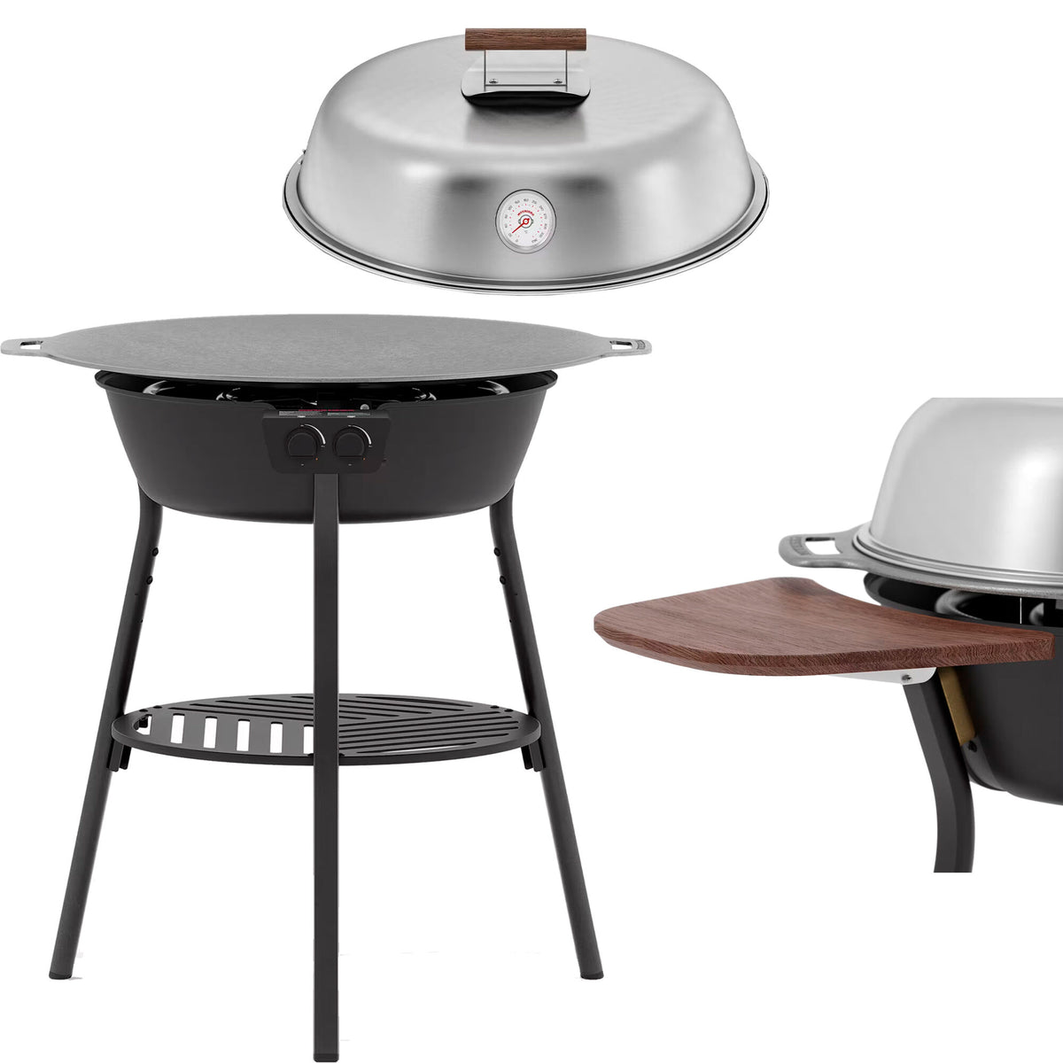 Muurikka stegepladesæt Terrasse 78 cm med låg og sidebord