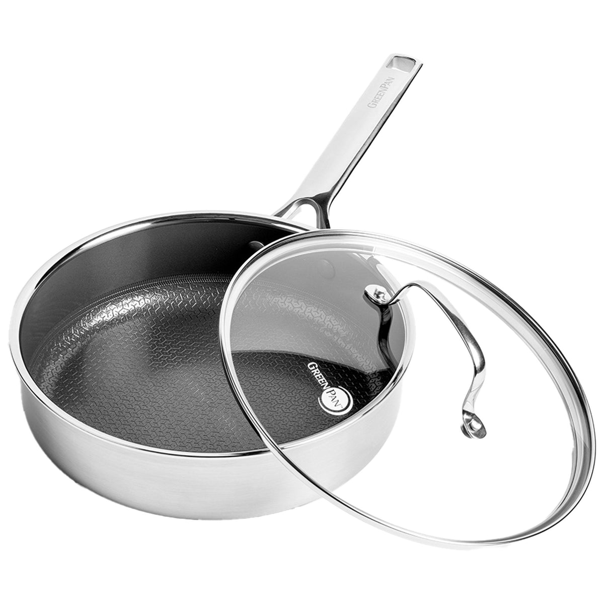 Greenpan Apex sauterpande 24 cm med glaslåg