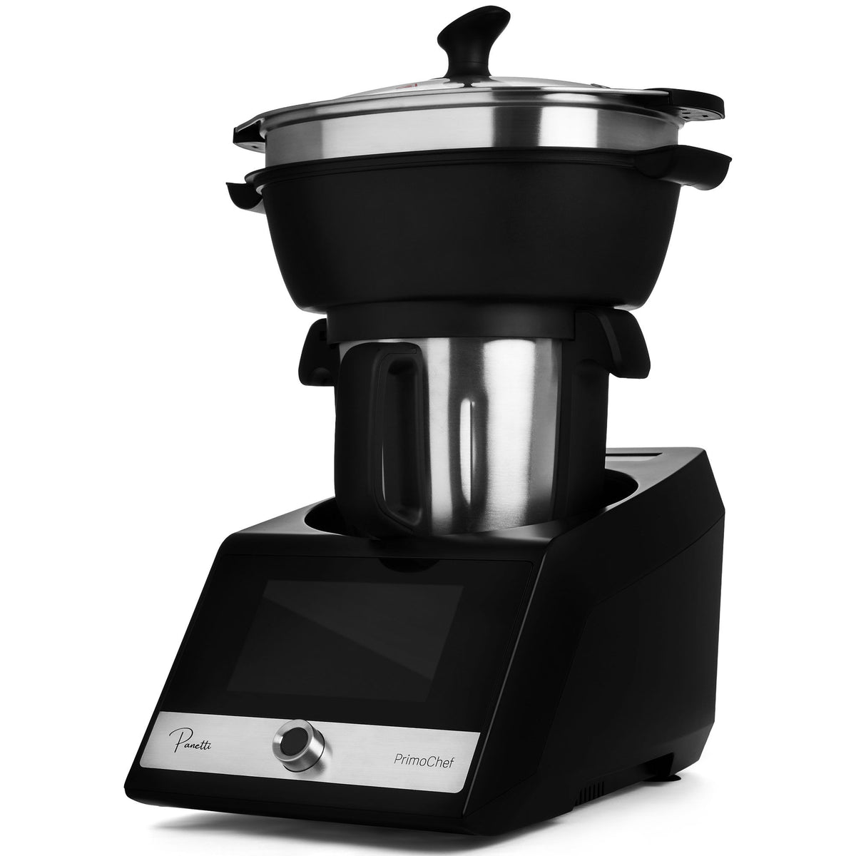 Sort Panetti PrimoChef køkkenmaskine med indbygget airfryer og touchdisplay