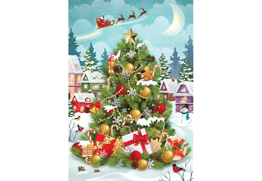 Eurographics julepuslespil Christmas Tree i tinæske med 550 brikker