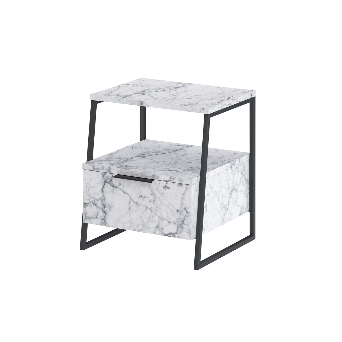 Se FUNZI LIVING Pal sengebord, m. 1 rum og 1 låge - Carrara marmor melamin og sort metal (45x40) ❤ Kæmpe udvalg i Funzi Living - Køb online på udsalg og tilbud lige nu ❤ Hurtig levering til lave fragtpriser - Varenummer: Boboonline-114295 og barcode / Ean: 8684283438808 på lager - Udsalg på Møbler,Borde,Sengeborde Store besparelser – op til 77% - Udsalg på mere end 2.281 populære mærker