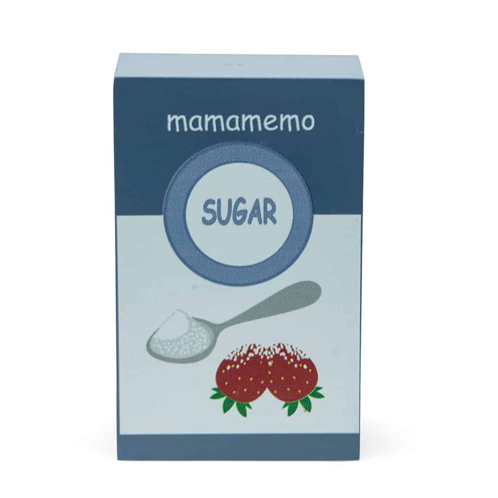 MaMaMeMo Sukker Pakke i træ til rollelege og legekøkken