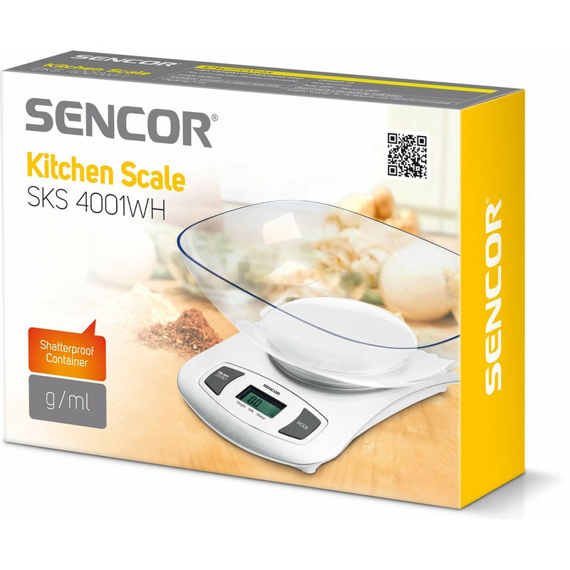 køkkenvægt Sencor SKS 4001WH Hvid 5 kg 2 L