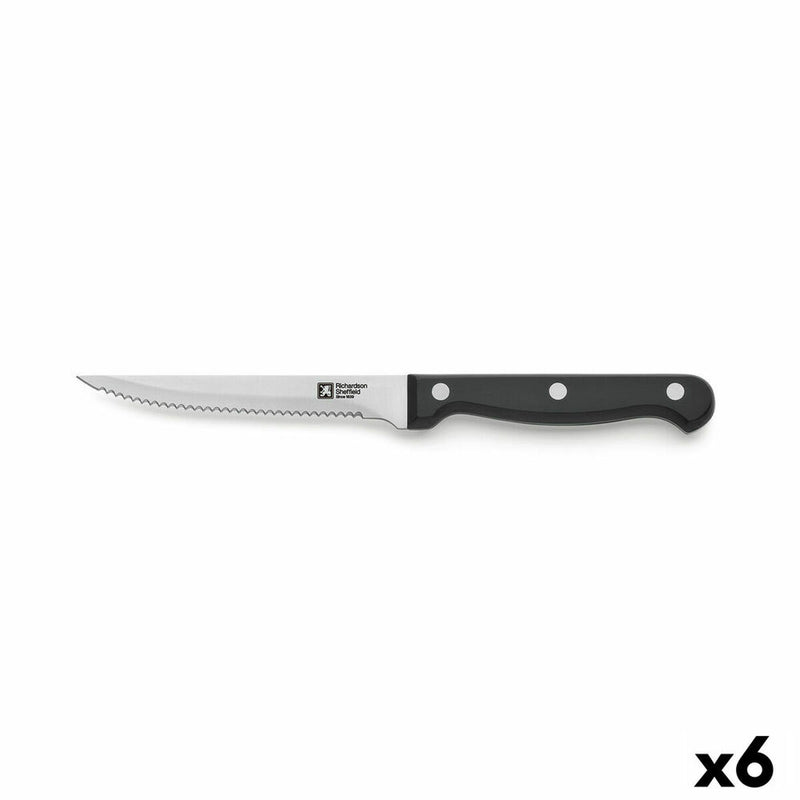 Kniv til koteletter Richardson Sheffield Artisan Sort Metal 11,5 cm (Pack 6x)