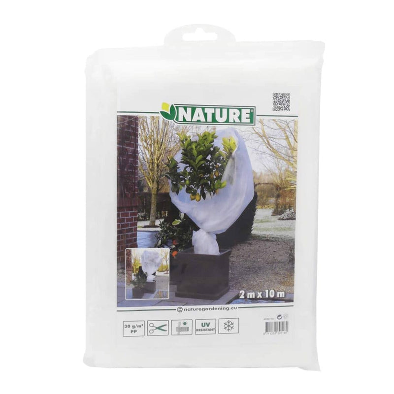 Beskyttende Presenning Nature 6030118 Hvid polypropylen Plastik 2 x 10 m