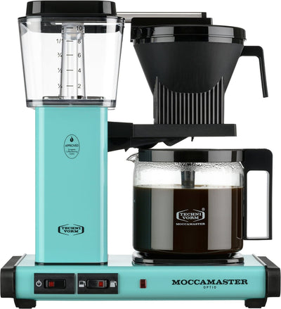 Se Moccamaster Moccamaster Optio Turquoise - Kaffemaskiner ❤ Stort online udvalg i Moccamaster ❤ Meget billig fragt og hurtig levering: 1 - 2 hverdage - Varenummer: MGS-S12706072 og barcode / Ean: 8712072536036 på lager - Udsalg på Bolig - Køkkenudstyr - Kaffe & te - Kaffemaskiner Spar op til 58% - Over 1334 design brands på udsalg