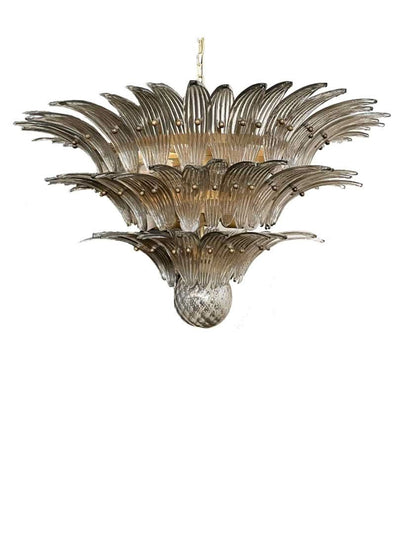 Se Murano Lysekrone på udsalg! Billig fragt & hurtig levering. Spar op til 58% på denne palmette med 104 glas i røgfarvet mat guld. Køb online nu!
