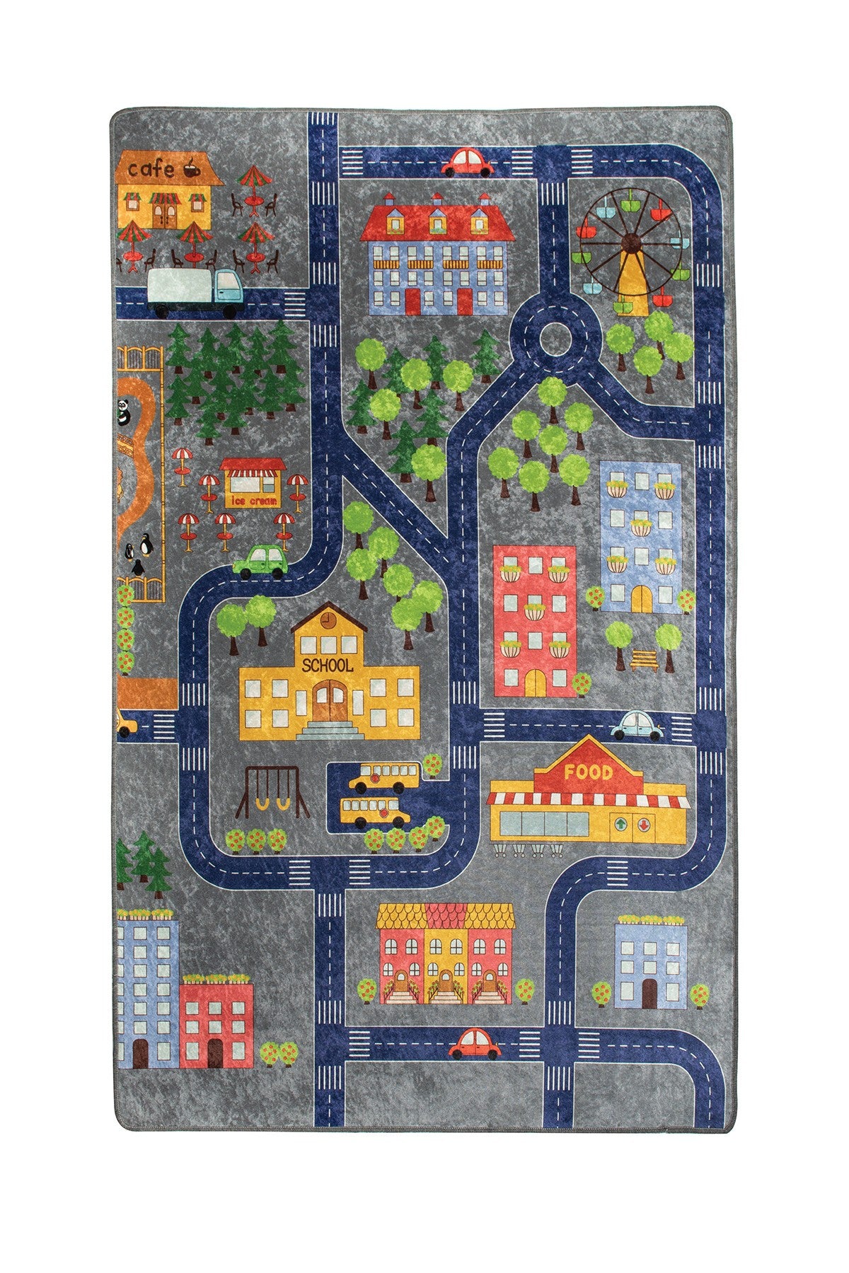 Se TEPPI Small Town gulvtæppe til børn, rektangulær - multifarvet polyester (140x190) ❤ Kæmpe udvalg i Teppi - Køb online på udsalg og tilbud lige nu ❤ Billig fragt • Hurtig levering - Varenummer: Boboonline-108006 og barcode / Ean: 8681875387445 på lager - Udsalg på Børn,Gulvtæpper til børn Store besparelser – op til 71% - Et af Danmarks største udvalg – 2.739+ brands