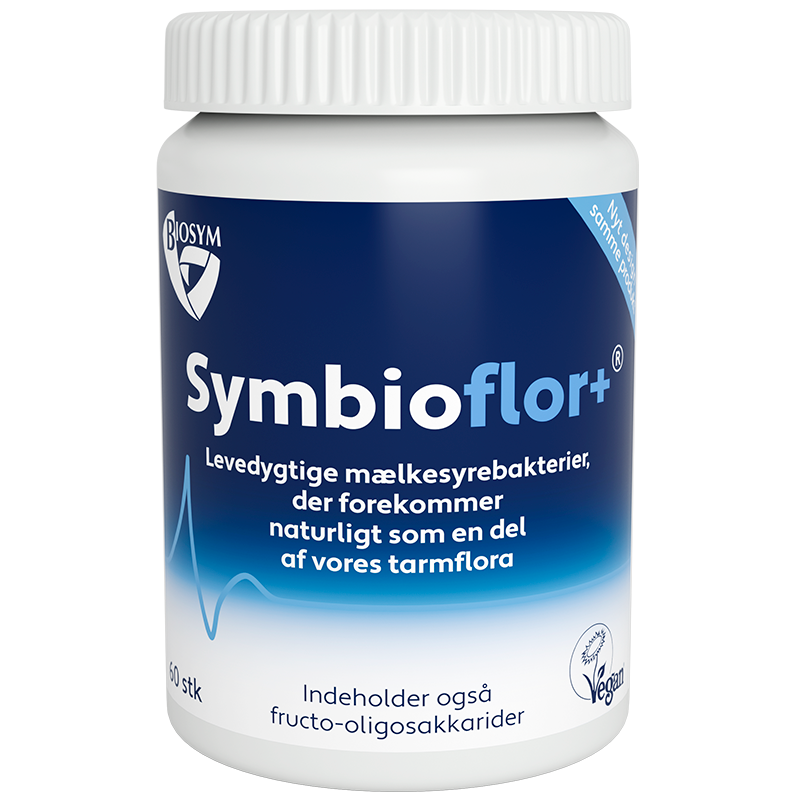 Biosym Symbioflor+ kosttilskud, pakning med 60 kapsler