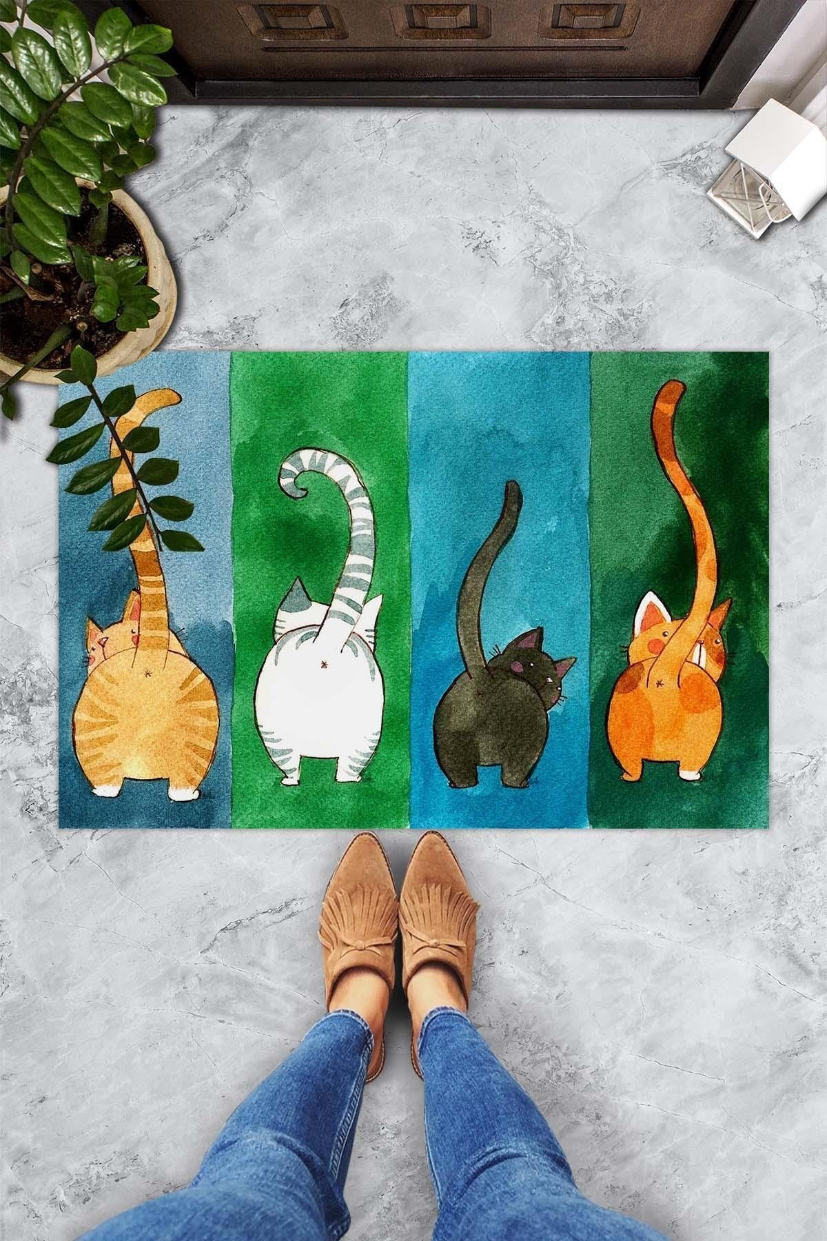 Se TEPPI Gatto dørmåtte m. mønster, rektangulær - multifarvet PVC (60x40) ❤ Kæmpe udvalg i - Køb online på udsalg og tilbud lige nu ❤ Billig fragt og hurtig levering - Varenummer: Boboonline-107972 og barcode / Ean: 8682870508415 på lager - Udsalg på Interiør,Plaids, gulvtæpper og sengetæpper mm.,Dørmåtter,
Interiør,
Plaids, gulvtæpper og sengetæpper mm.,
Entré,
Tæppe Store besparelser – op til 71% - Store besparelser på over 2.281 brands