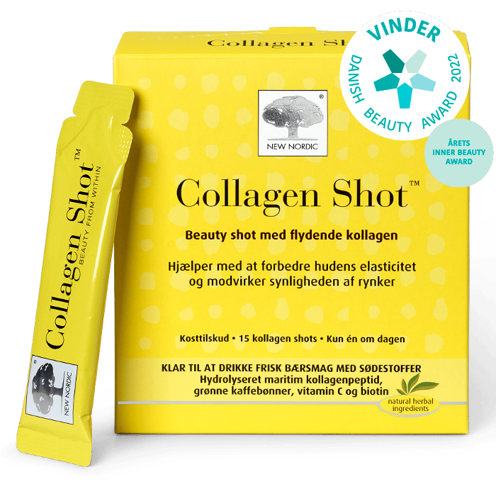Pakning med New Nordic Collagen Shot, flydende kosttilskud, 15 stk.