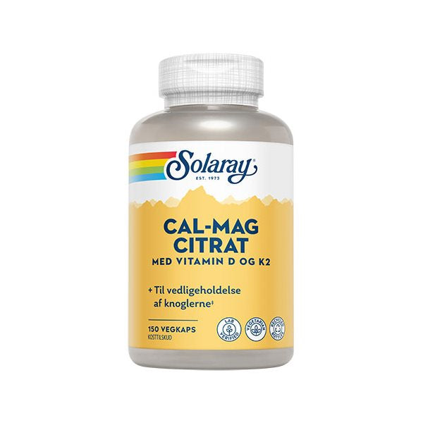 Se Solaray Cal-Mag Citrat m. D- og K2-vitamin 150 kaps. ✔ Kæmpe udvalg i Solaray - Køb online på udsalg og tilbud lige nu ✔ Billig fragt og hurtig levering - Varenummer: Helsegrossisten-7300 og 76280424362 på lager - Udsalg på Sundhed > C-vitamin > Calcium/kalk Store besparelser – op til 67% - Store besparelser på over 2.739 mærker
