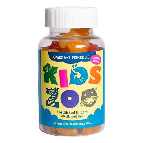 Pakning med Kids Zoo Omega 3 fiskeolie gummies til børn