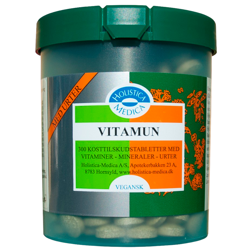 Pakke med Holistica Medica Vitamun vitamin-, urte- og mineraltabletter, 300 stk.