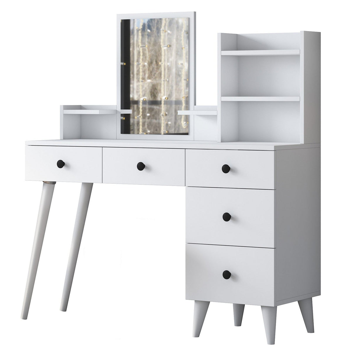 Se NORDVÄRK Bj101 2293 makeup bord, m. spejl, 4 hylder og 5 skuffer - hvid melamin (125x40) ❤ Kæmpe udvalg i NORDVÄRK - Køb online på udsalg og tilbud lige nu ❤ Meget billig fragt og hurtig levering: 1 - 2 hverdage - Varenummer: Boboonline-122134 og barcode / Ean: 8683743764631 på lager - Udsalg på Møbler,Borde,Makeup borde,
Møbler,
Borde,
Makeupborde med spejl,
Soveværelse Spar op til 51% - Over 785 kendte brands på udsalg
