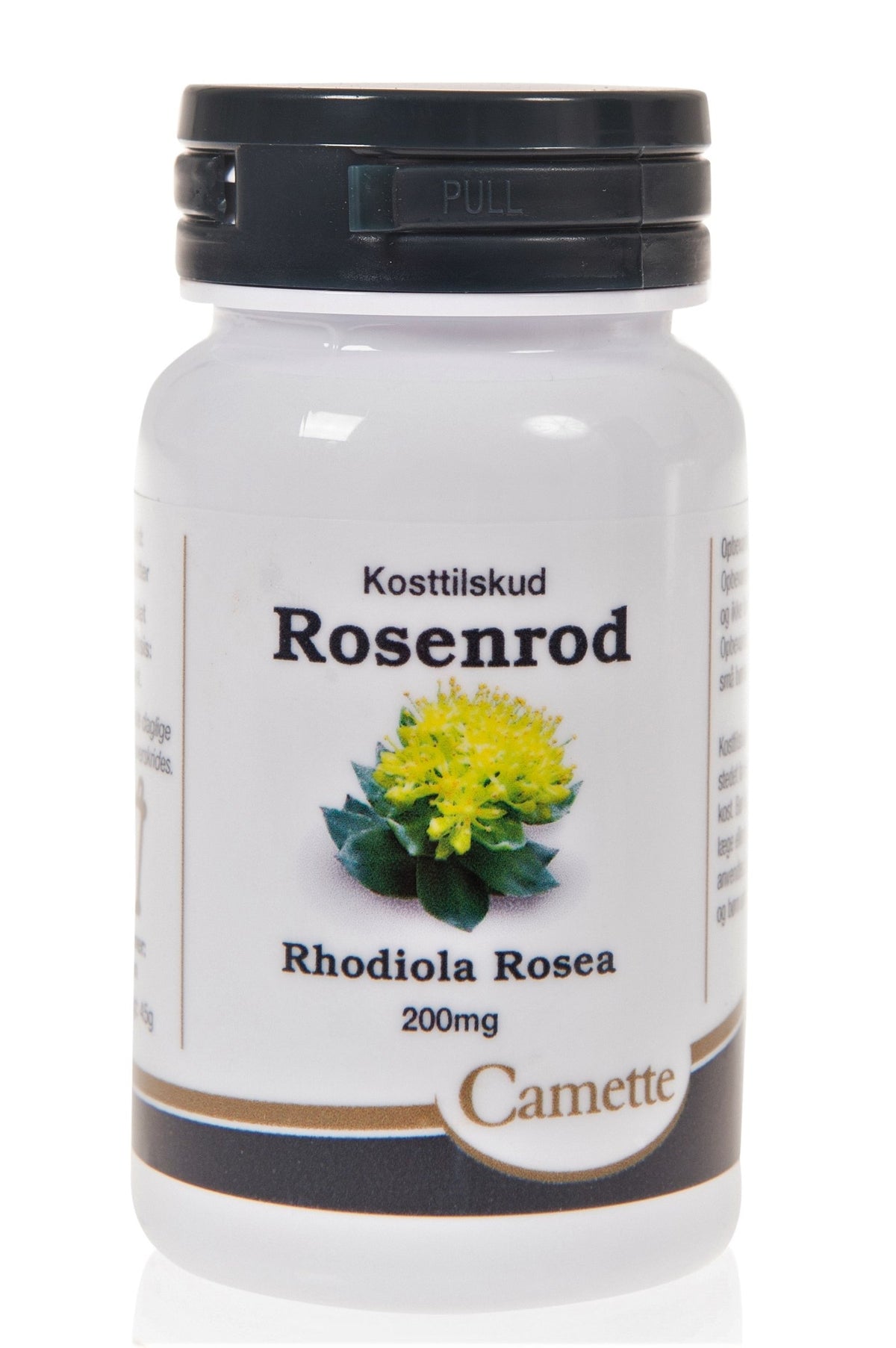 Pakke med Camette Rosenrod/Rhodiola 200 mg, 90 kapsler