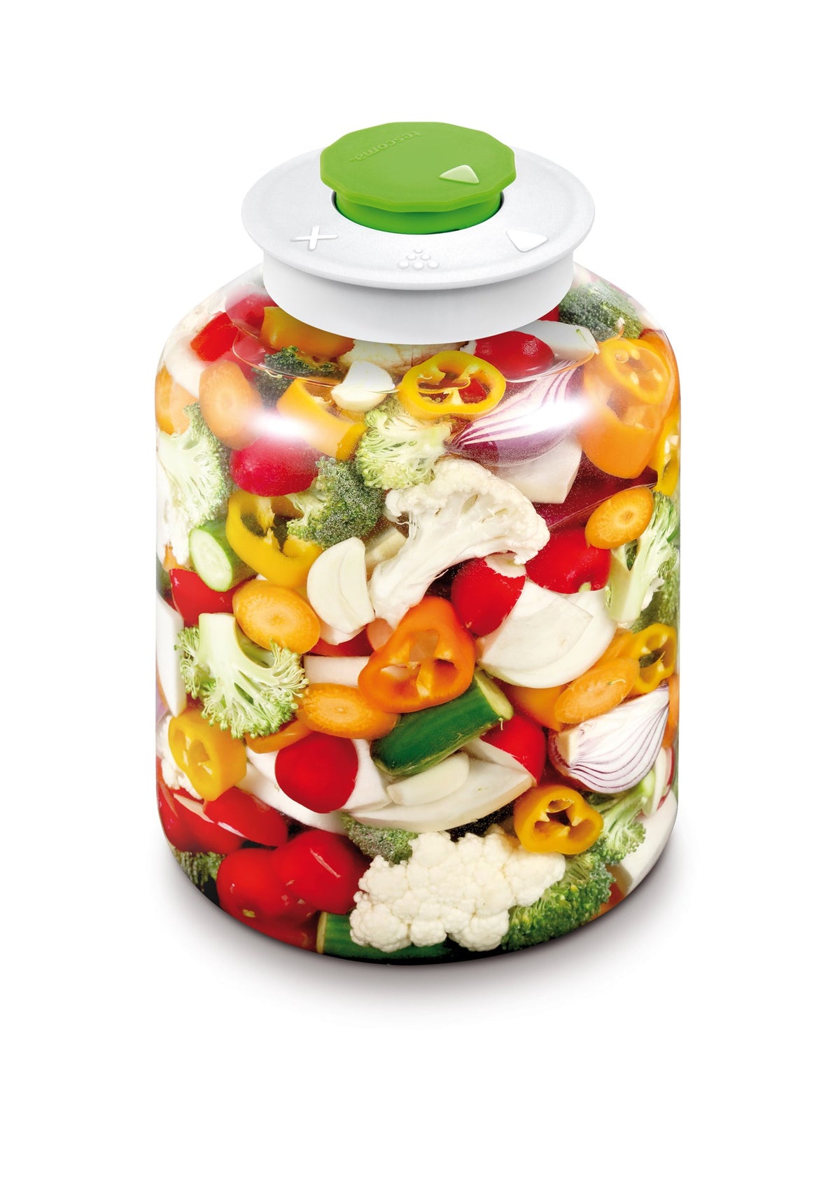 Fermenteringskrukke i glas på 5 liter med special låg med ventil