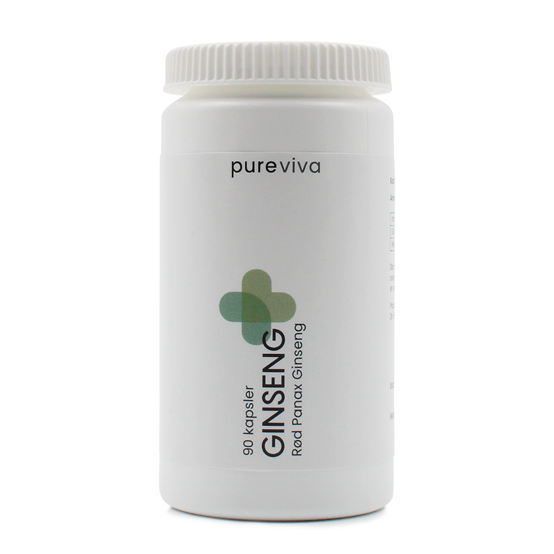 Pakning med Pureviva Panax Ginseng 400 mg kosttilskud, 90 kapsler