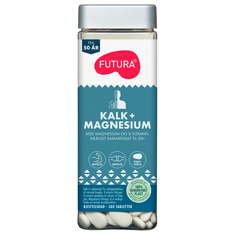 Pakke med Futura Kalk + Magnesium 50+ tabletter, 300 stk