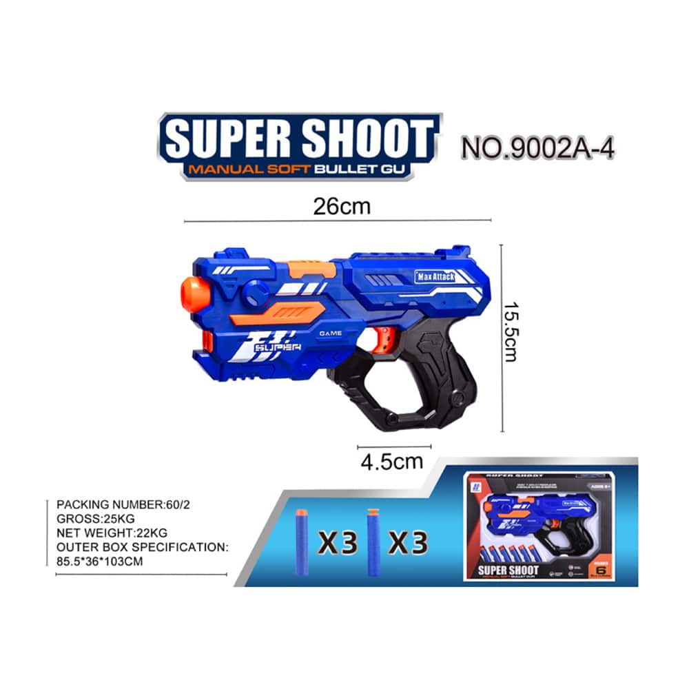 Se Soft Bullet Super Shoot - 4 forskellige super seje pistoler - - 9002A-4 ✔ Kæmpe udvalg i Satana - Køb online på udsalg og tilbud lige nu ✔ Hurtig levering til lave fragtpriser - Varenummer: Satana-1353122 på lager - Udsalg på Personlig pleje > Ecooking > Få op til 69% i rabat - Shop blandt over 2.739 brands
