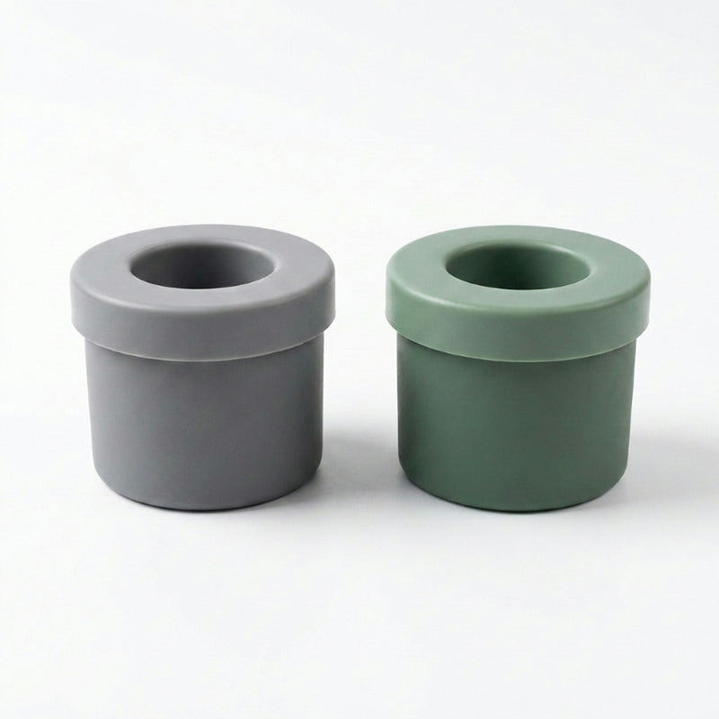 Isterningform i fleksibel silikone til cylinderformede is-søjler, 8,5 x 9 x 8 cm