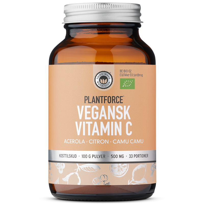 Pakke Plantforce Vitamin C Complex, vegansk pulver med acerola og camu camu, 100 g