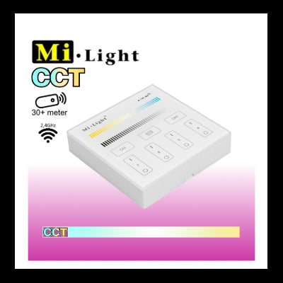 Outlet: Mi-Light CCT vægpanel, 230V - 4 Zoner