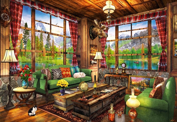 Bluebird puslespil Mount Cabin View med 1000 brikker
