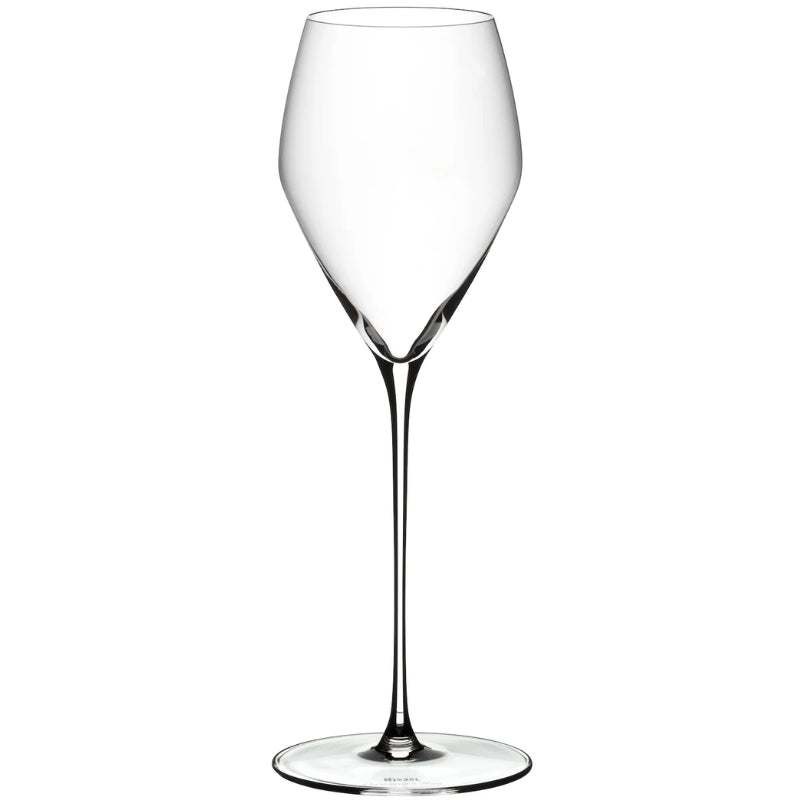 To Riedel Veloce champagneglas i krystalklart glas