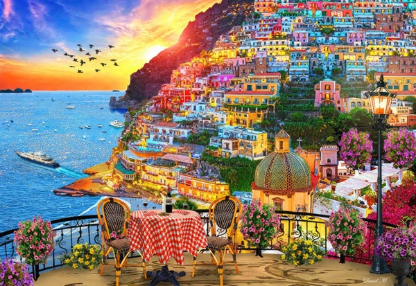Bluebird puslespil Positano, Italy med 1000 brikker