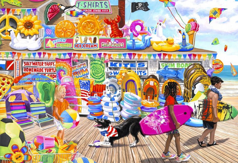 Puslespil Beach Shop fra Bluebird med 1000 brikker