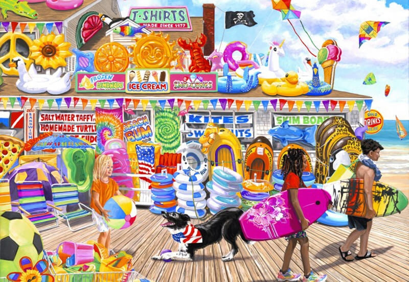 Bluebird Beach Shop puslespil med 2000 brikker