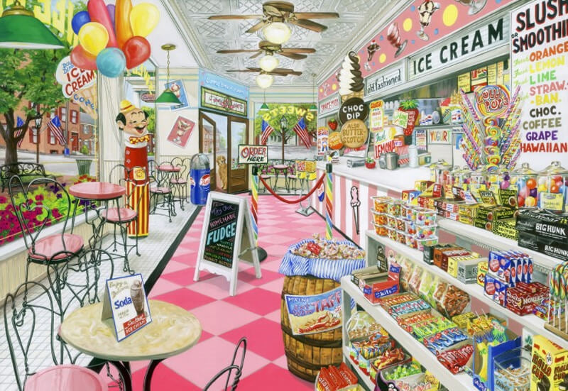 Bluebird puslespil The Sweet Shop med 1000 brikker