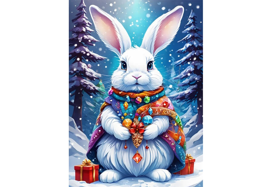 Bluebird puslespil Winter Bunny med 500 brikker