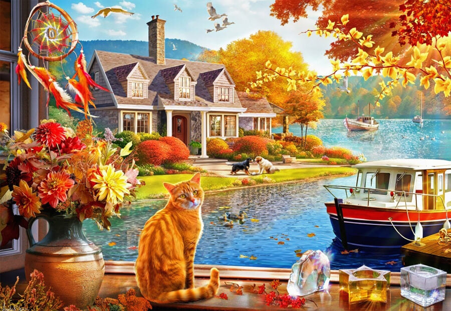 Puslespil Crisp Fall View fra Bluebird med 1000 brikker