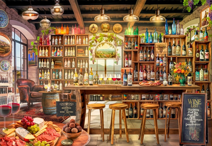 Bluebird puslespil med motivet The Wine Tasting Room, 1000 brikker